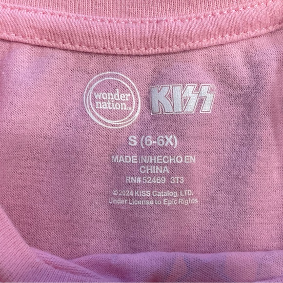 Wonder Nation Pink KISS Graphic Tee - Picture 3 of 3